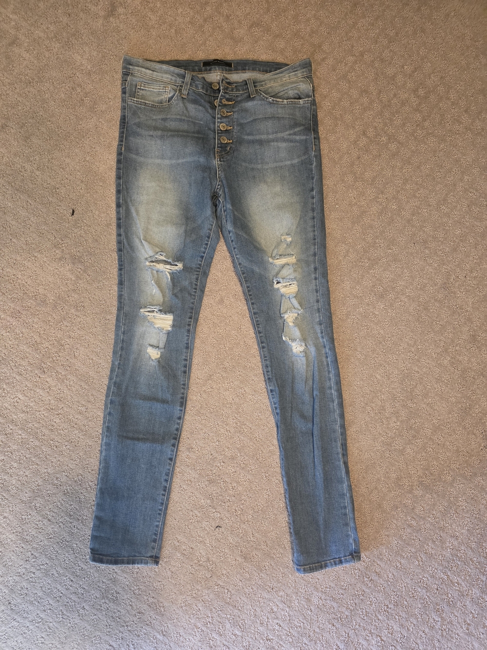Flying Monkey Light Blue Ripped Skinny Jeans